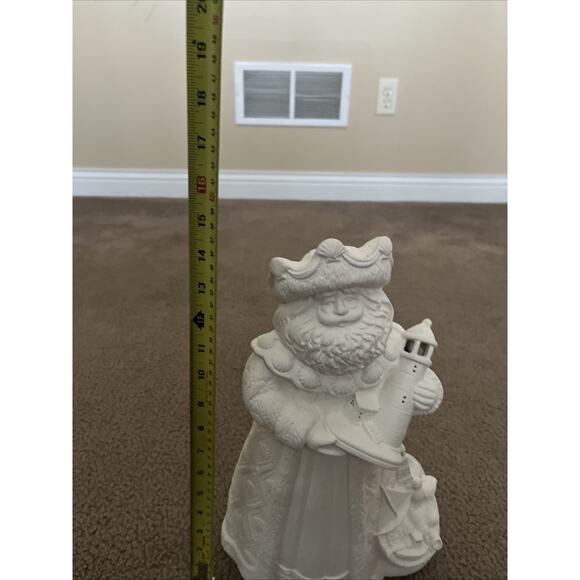 Seashell Santa w/ Lighthouse& Sailboat Unpainted Ceramic Bisque - Picture 8 of 10